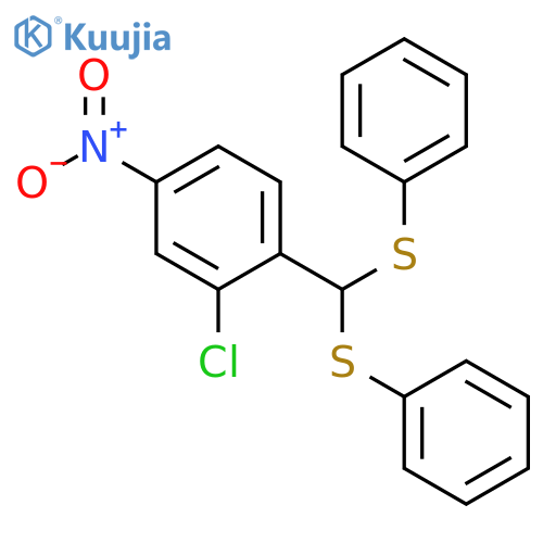 Benzene, 1-[bis(phenylthio)methyl]-2-chloro-4-nitro- structure
