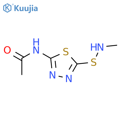 Acetamide, N-[5-[(methylamino)thio]-1,3,4-thiadiazol-2-yl]- structure