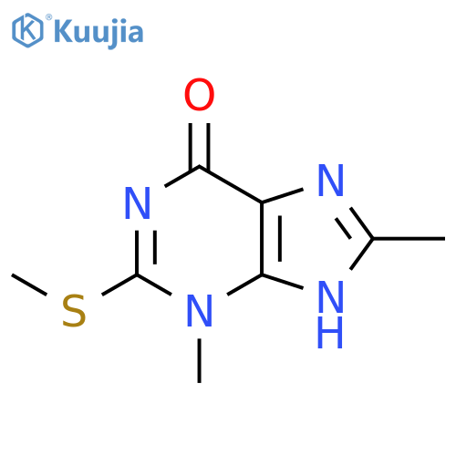 6H-Purin-6-one, 3,7-dihydro-3,8-dimethyl-2-(methylthio)- structure