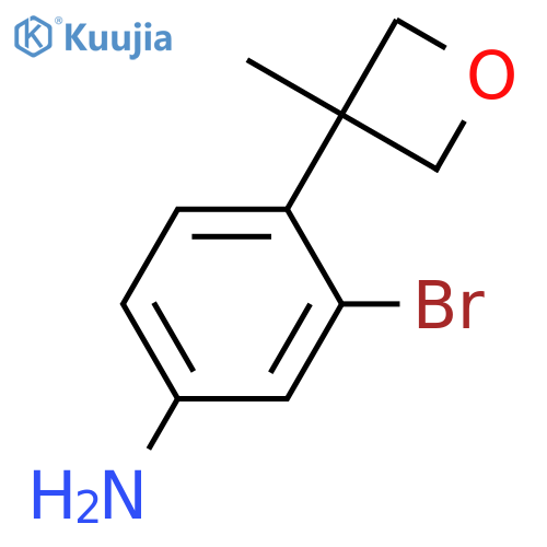 3-Bromo-4-(3-methyloxetan-3-yl)aniline structure