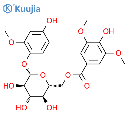 4-Hydroxy-2-Methoxyphenol 1-O-(6-O-syringoyl)glucoside structure