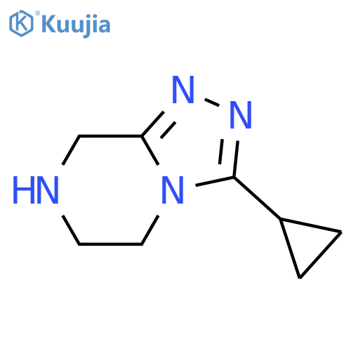 3-cyclopropyl-5H,6H,7H,8H-[1,2,4]triazolo[4,3-a]pyrazine structure