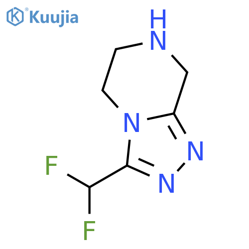 3-(difluoromethyl)-5H,6H,7H,8H-[1,2,4]triazolo[4,3-a]pyrazine structure