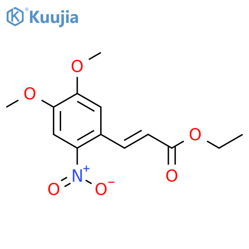 2-Propenoic acid, 3-(4,5-dimethoxy-2-nitrophenyl)-, ethyl ester, (E)- structure