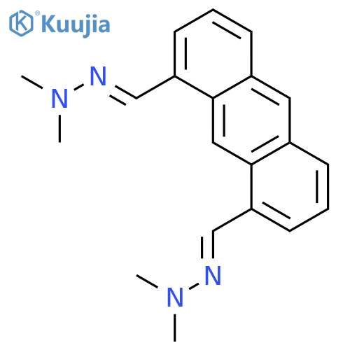 1,8-Anthracenedicarboxaldehyde, bis(dimethylhydrazone) structure