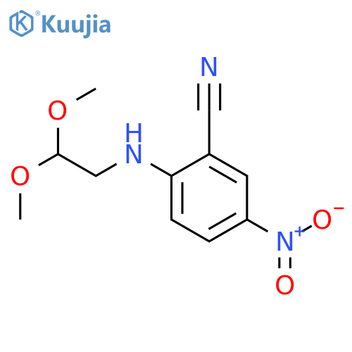 2-(2,2-Dimethoxyethyl)amino-5-nitrobenzonitrile structure