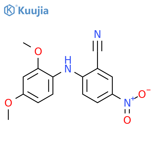 2-(2,4-Dimethoxyphenyl)amino-5-nitrobenzonitrile structure