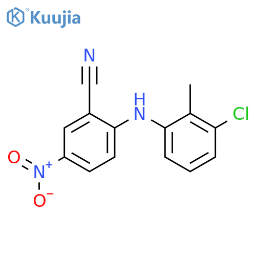 2-(3-Chloro-2-methylphenyl)amino-5-nitrobenzonitrile structure