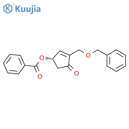 2-Cyclopenten-1-one, 4-(benzoyloxy)-2-[(phenylmethoxy)methyl]-, (S)- structure