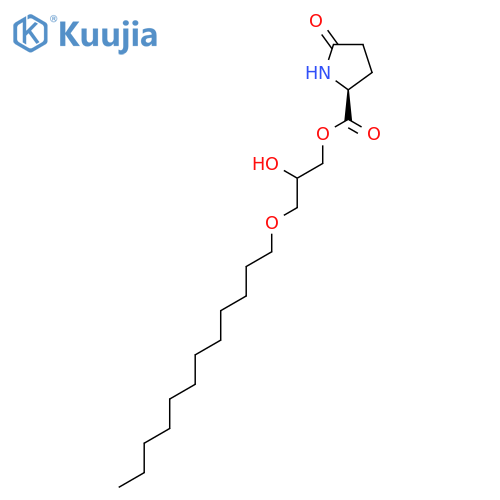 L-Proline, 5-oxo-, 3-(dodecyloxy)-2-hydroxypropyl ester structure