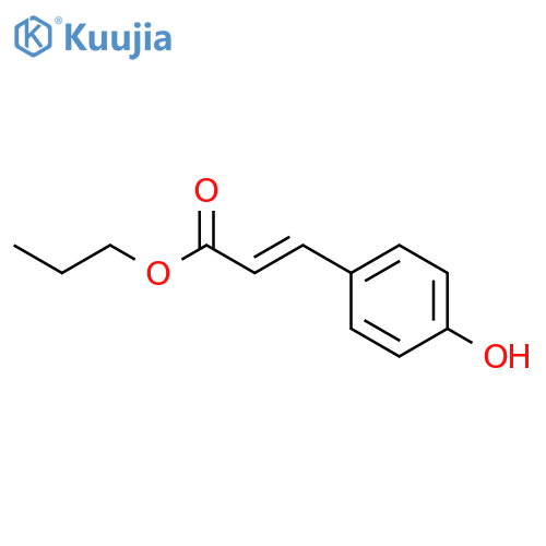 2-Propenoic acid, 3-(4-hydroxyphenyl)-, propyl ester structure