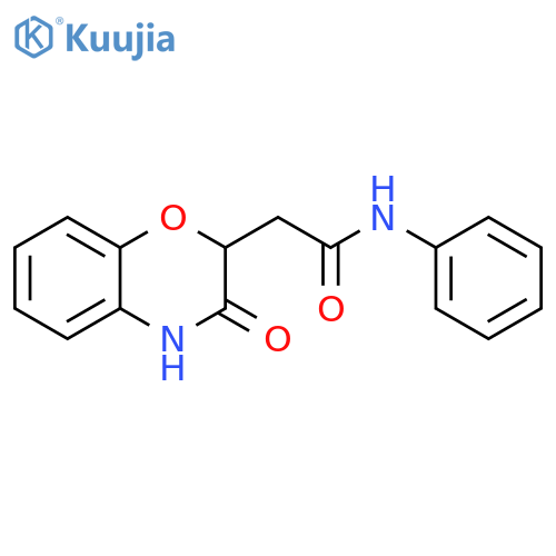 2-(3-oxo-3,4-dihydro-2H-1,4-benzoxazin-2-yl)-N-phenylacetamide structure