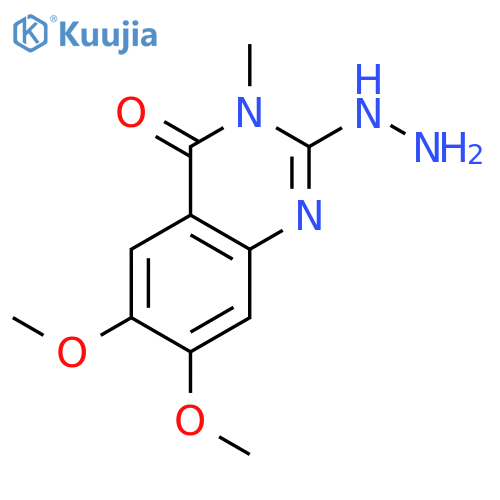 2-Hydrazino-6,7-dimethoxy-3-methylquinazolin-4(3H)-one structure