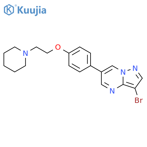 Pyrazolo[1,5-a]pyrimidine, 3-bromo-6-[4-[2-(1-piperidinyl)ethoxy]phenyl]- structure