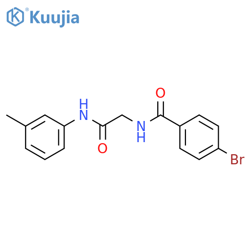 4-bromo-N-{2-[(3-methylphenyl)amino]-2-oxoethyl}benzamide structure