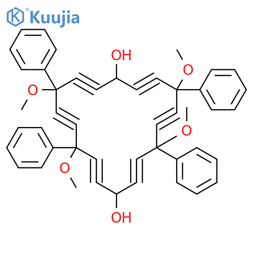 2,5,8,11,14,17-Cyclooctadecahexayne-1,10-diol, 4,7,13,16-tetramethoxy-4,7,13,16-tetraphenyl- structure