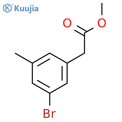 (3-bromo-5-methylphenyl)acetic acid methyl ester structure