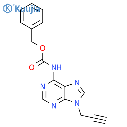 benzyl N-9-(prop-2-yn-1-yl)-9H-purin-6-ylcarbamate structure