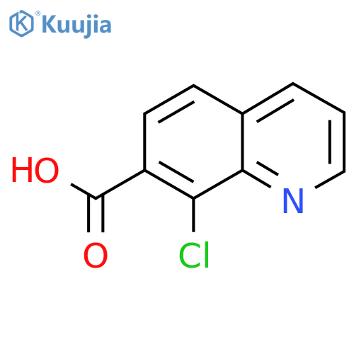 7-Quinolinecarboxylic acid, 8-chloro- structure