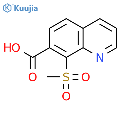 7-Quinolinecarboxylic  acid,  8-(methylsulfonyl)- structure