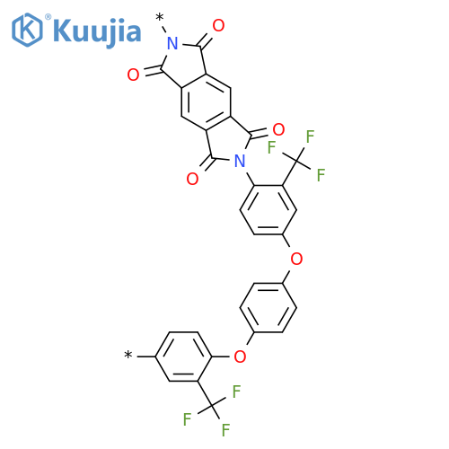 Poly[(5,7-dihydro-1,3,5,7-tetraoxobenzo[1,2-c:4,5-c']dipyrrole-2,6(1H,3H)-diyl)[(trifluoromethyl)-1,4-phenylene]oxy-1,4-phenyleneoxy[(trifluoromethyl)-1,4-phenylene]] structure