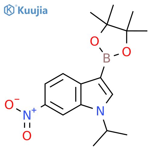 1-Isopropyl-6-nitro-3-(4,4,5,5-tetramethyl-[1,3,2]dioxaborolan-2-yl)-1H-indole structure