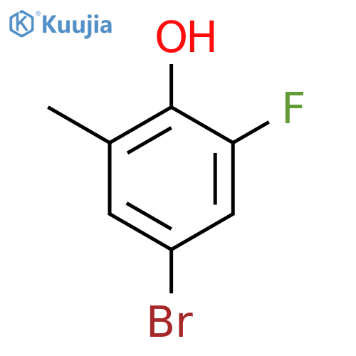 4-Bromo-2-fluoro-6-methylphenol structure