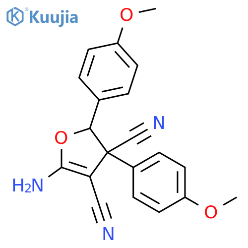5-Amino-2,3-dihydro-2,3-bis(4-methoxyphenyl)-3,4-furandicarbonitrile structure