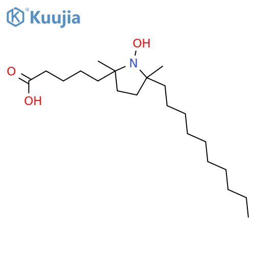 1-Pyrrolidinyloxy, 2-(4-carboxybutyl)-5-decyl-2,5-dimethyl- structure