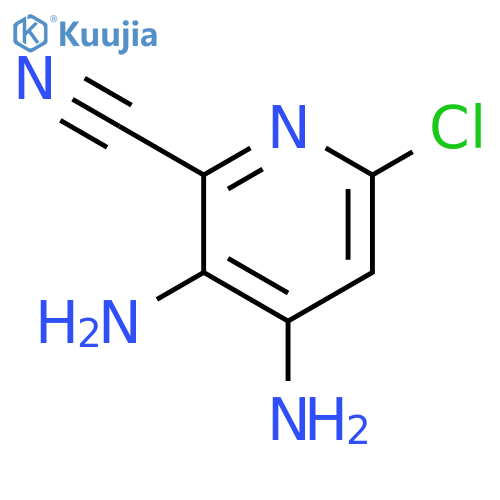 3,4-diamino-6-chloropyridine-2-carbonitrile structure