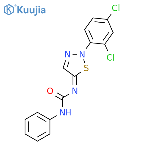Urea, [2-(2,4-dichlorophenyl)-1,2,3-thiadiazol-5(2H)-ylidene]phenyl- structure