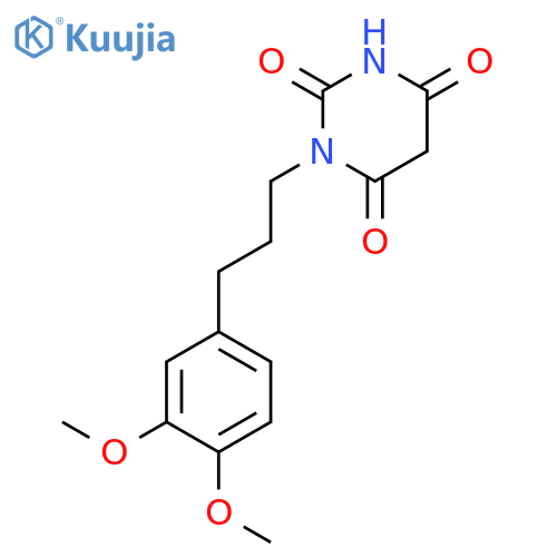 2,4,6(1H,3H,5H)-Pyrimidinetrione, 1-[3-(3,4-dimethoxyphenyl)propyl]- structure