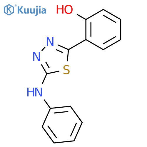 Phenol, 2-[5-(phenylamino)-1,3,4-thiadiazol-2-yl]- structure