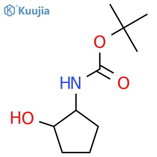 tert-butyl N-(2-hydroxycyclopentyl)carbamate structure