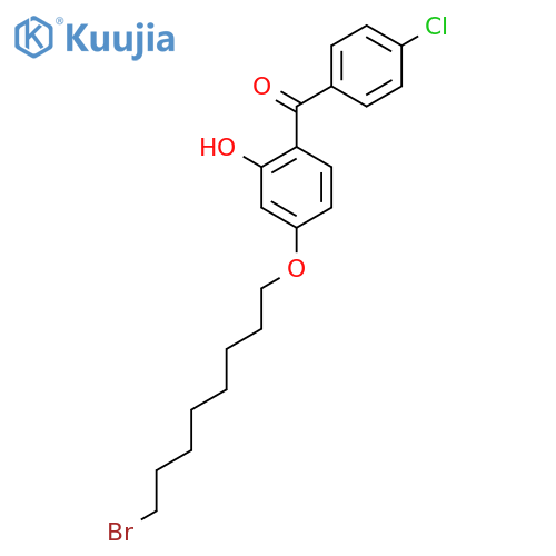 (4-((8-Bromooctyl)oxy)-2-hydroxyphenyl)(4-chlorophenyl)methanone structure