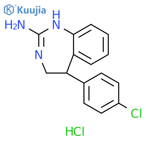 1H-1,3-Benzodiazepin-2-amine, 5-(4-chlorophenyl)-4,5-dihydro-, hydrochloride (1:1) structure