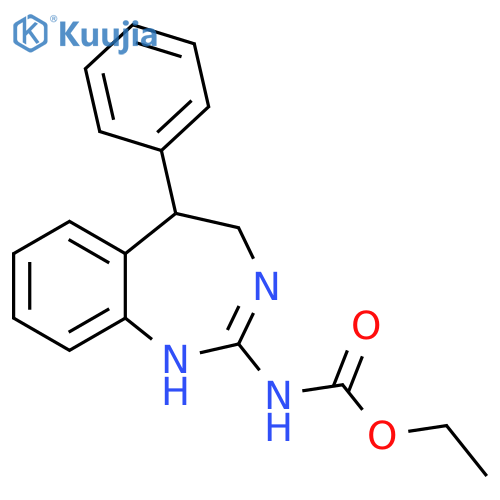 Carbamic acid, (4,5-dihydro-5-phenyl-1H-1,3-benzodiazepin-2-yl)-, ethyl ester (9CI) structure