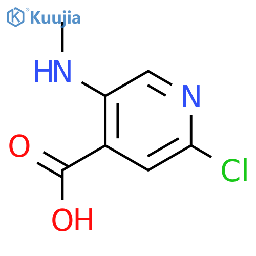 2-chloro-5-(methylamino)pyridine-4-carboxylic acid structure