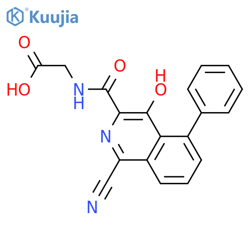 Glycine,N-[(1-cyano-4-hydroxy-5-phenyl-3-isoquinolinyl)carbonyl]- structure
