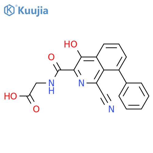 Glycine,  N-[(1-cyano-4-hydroxy-8-phenyl-3-isoquinolinyl)carbonyl]- structure