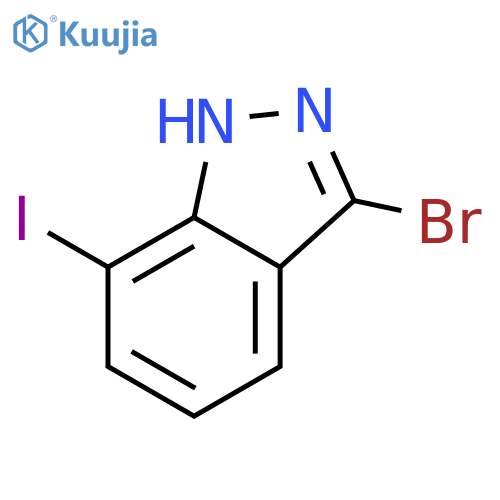 3-Bromo-7-iodo-1H-indazole structure
