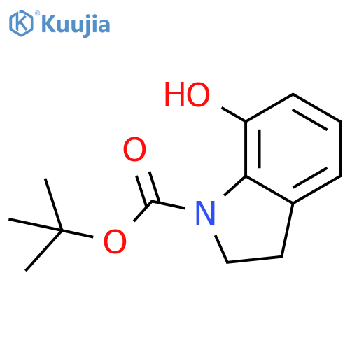 tert-Butyl 7-hydroxyindoline-1-carboxylate structure