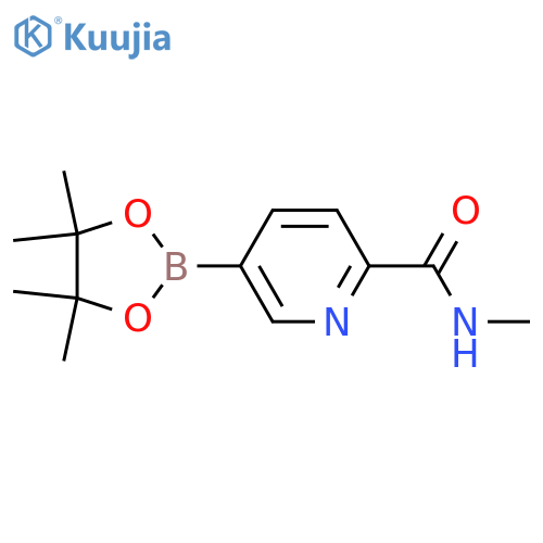 N-Methyl-5-(4,4,5,5-tetramethyl-1,3,2-dioxaborolan-2-yl)picolinamide structure