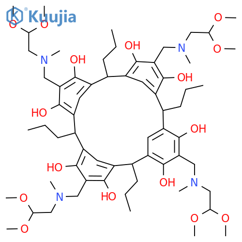 Pentacyclo[19.3.1.13,7.19,13.115,19]octacosa-1(25),3,5,7(28),9,11,13(27),15,17,19(26),21,23-dodecaene-4,6,10,12,16,18,22,24-octol, 5,11,17,23-tetrakis[[(2,2-dimethoxyethyl)methylamino]methyl]-2,8,14,20-tetrapropyl- structure