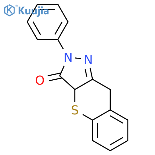 [1]Benzothiopyrano[3,2-c]pyrazol-3(3aH)-one, 2,9-dihydro-2-phenyl- structure