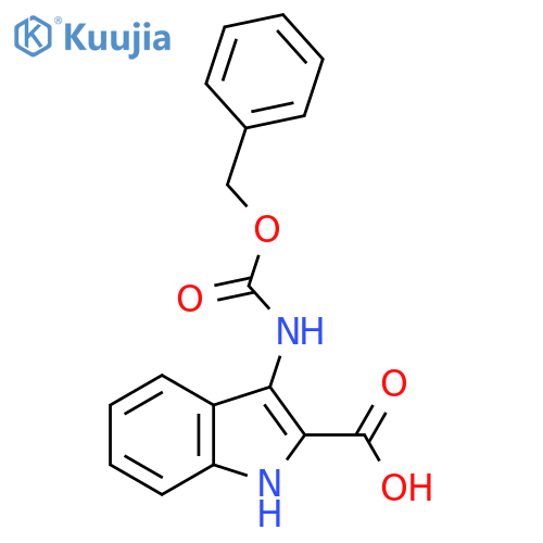3-{(benzyloxy)carbonylamino}-1H-indole-2-carboxylic acid structure
