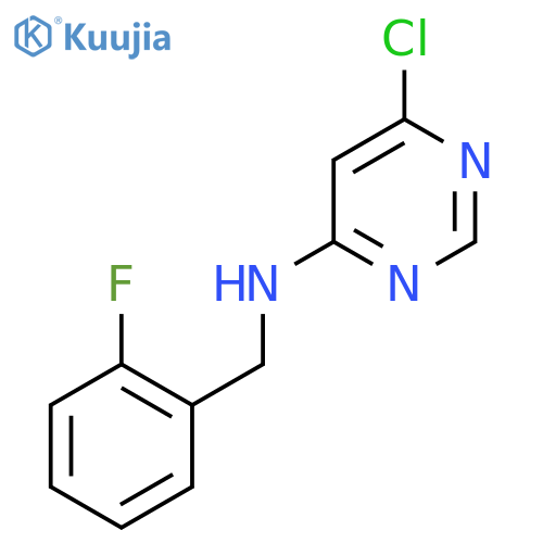 6-chloro-N-(2-fluorobenzyl)pyrimidin-4-amine structure