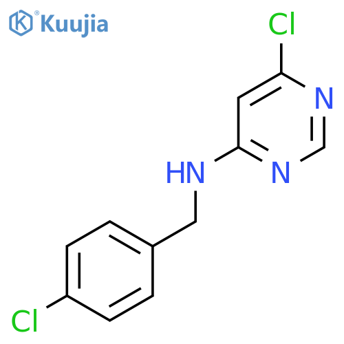 6-chloro-N-(4-chlorobenzyl)pyrimidin-4-amine structure