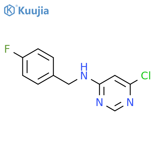 6-chloro-N-(4-fluorobenzyl)pyrimidin-4-amine structure
