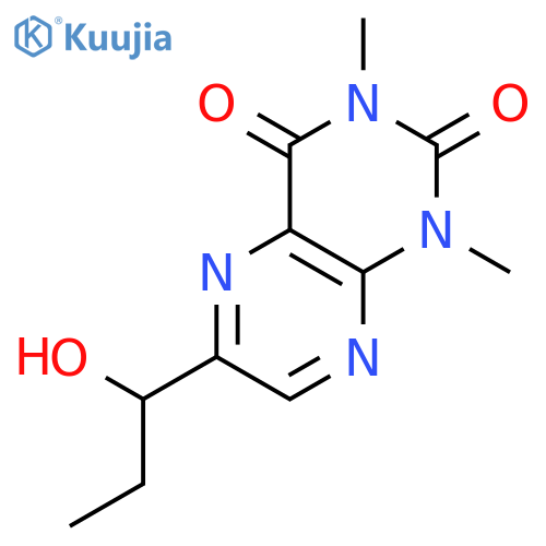 2,4(1H,3H)-Pteridinedione, 6-(1-hydroxypropyl)-1,3-dimethyl- structure